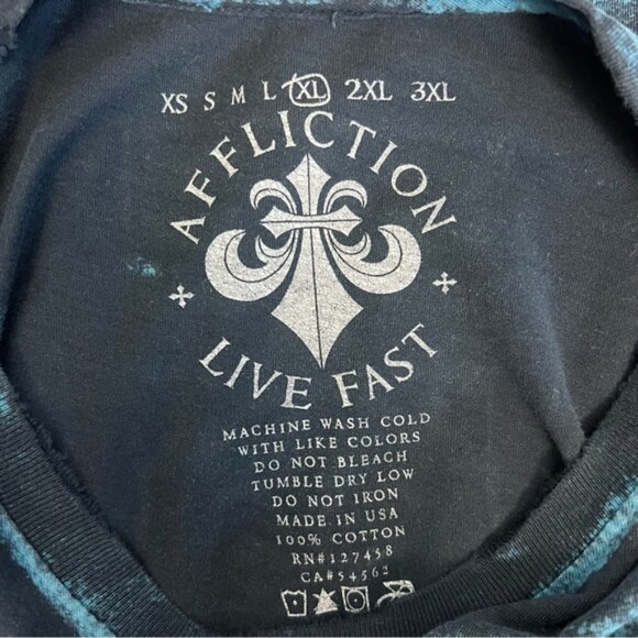 Affliction Live Fast T-Shirt Size XL - Picture 7 of 9